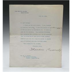 THEODORE ROOSEVELT SIGNED LETTER