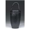 Image 1 : BLACK PAINTED LEATHER FIRE BUCKET SIGNED "N. WHIT