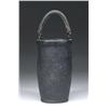 Image 1 : GREENISH/BLACK PAINTED LEATHER FIRE BUCKET