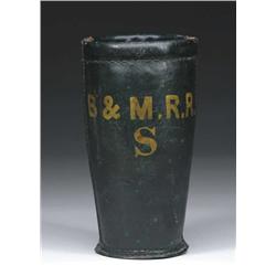 PAINTED LEATHER FIRE BUCKET