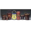 Image 1 : LOT OF SIX FIRE BUCKETS