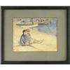 Image 1 : SIGNED (French 20th Century) “CHILDREN ON A BEACH