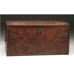 EARLY CONTINENTAL INLAID TABLE CABINET