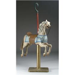 CARVED AND PAINTED WOOD CAROUSEL HORSE