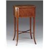 Image 1 : INLAID MAHOGANY LIFT TOP SEWING STAND