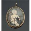 Image 1 : MINIATURE ON IVORY PORTRAIT OF A YOUNG GIRL AND H