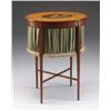 Image 1 : FINE PAINTED AND INLAID SATINWOOD SEWING STAND