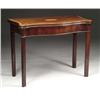 Image 1 : MAHOGANY GEORGE II SERPENTINE FRONT CARD TABLE