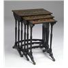 Image 1 : FINE NESTING SET OF THREE JAPANNED STACK TABLES
