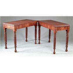 FINE PAIR OF SHERATON CARD TABLES
