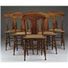 Image 1 : FINE SET OF SIX CANE SEAT GRAIN PAINTED SIDE CHAI