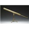 Image 1 : ENGLISH BRASS TABLETOP TELESCOPE BY YEATES & SON,