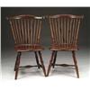 Image 1 : PAIR OF BRACE-BACK WINDSOR FAN-BACK SIDE CHAIRS