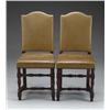 Image 1 : PAIR OF LEATHER UPHOLSTERED 18TH CENTURY SIDE CHA