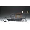 Image 1 : FOUR PIECES OF WROUGHT IRON AND FOOT WARMER