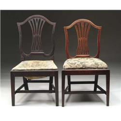 TWO HEPPLEWHITE DINING CHAIRS