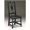 Image 1 : FINE QUEEN ANNE BLACK PAINTED MAPLE SIDE CHAIR