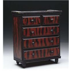 PAINTED MINIATURE CHEST OF DRAWERS