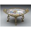 Image 1 : CHINESE EXPORT ROSE MANDARIN TRAY IN BRONZE STAND