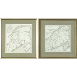 TWO FRAMED MAPS