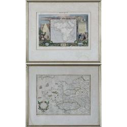 TWO EARLY FRAMED MAPS