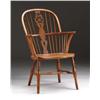 Image 1 : ENGLISH WINDSOR ARMCHAIR WITH WHEEL CARVED SPLAT