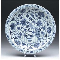 BLUE AND WHITE ORIENTAL CHARGER