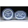 Image 1 : TWO BLUE AND WHITE CANTON PLATTERS