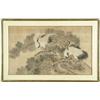 Image 1 : SIGNED (Japanese/Chinese, 18th Century) STORKS IN