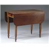 Image 1 : ONE DRAWER MAHOGANY SPIRAL LEG PEMBROKE TABLE