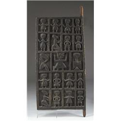 INTERESTING HEAVY CARVED WOOD DOOR