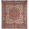 Image 1 : RED AND WHITE JACQUARD COVERLET DATED 1848