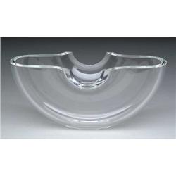 STEUBEN CLEAR HALF WHEEL VASE