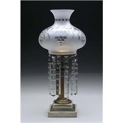 BRASS AND MARBLE BASE ASTRAL LAMP