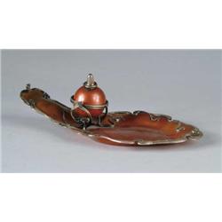 ART NOUVEAU GIMBAL LAMP & TRAY