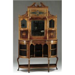 INLAID ROSEWOOD ETAGERE