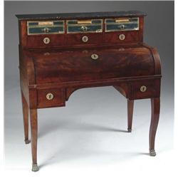FRENCH FALL FRONT MAHOGANY SECRETARY