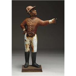 LARGE CAST IRON JOCKEY HITCHING POST