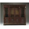 Image 1 : LARGE FOUR DOOR CARVED BOOKCASE
