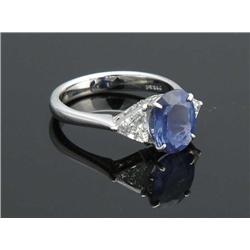 PLATINUM BLUE SAPPHIRE LADIES RING