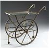 Image 1 : BRASS AND GLASS TWO TIER TEA CART