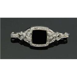 PLATINUM AND DIAMOND BROOCH