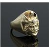Image 1 : 14K YELLOW GOLD MAN’S RING WITH MAN WITH SWANS HE