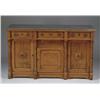 Image 1 : OAK AND BURL WALNUT MARBLE TOP SIDEBOARD