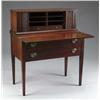 Image 1 : MAHOGANY INLAID REPRODUCTION TAMBOUR SECRETARY
