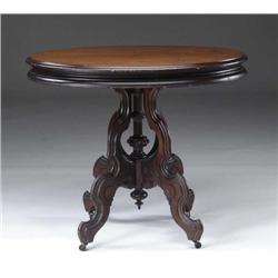 OVAL WALNUT VICTORIAN STAND