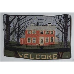 HOOKED WELCOME MAT RUG