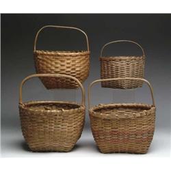 LOT OF FOUR HANDLED BASKETS