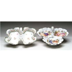 TWO HAND PAINTED SERVING DISHES
