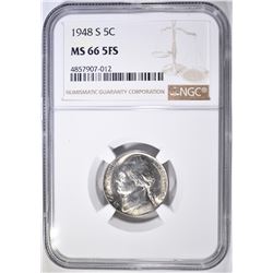 1948-S JEFFERSON NICKEL NGC MS-66 FS